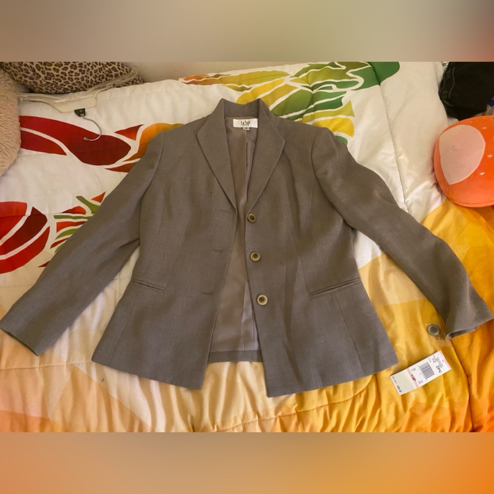 Le Suit’s Grey Size 10 Petite Blazer